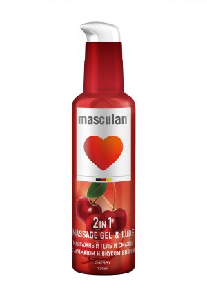 Massage Gel & Lube Cherry - С ароматом и вкусом вишни, 2 в 1