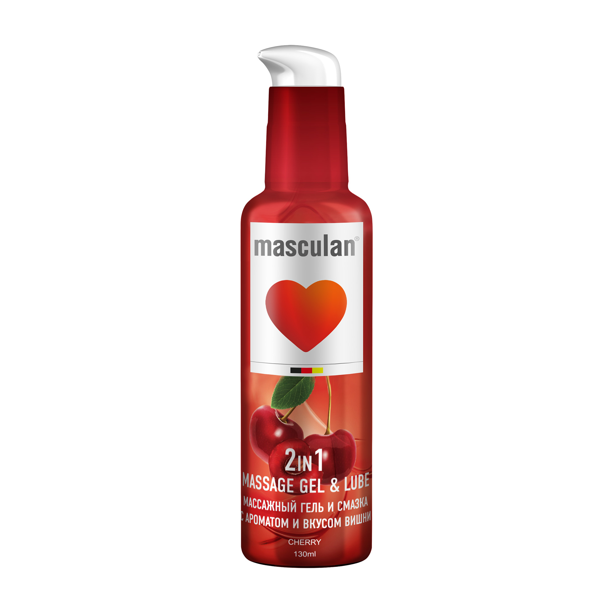 Massage Gel & Lube Cherry - С ароматом и вкусом вишни, 2 в 1