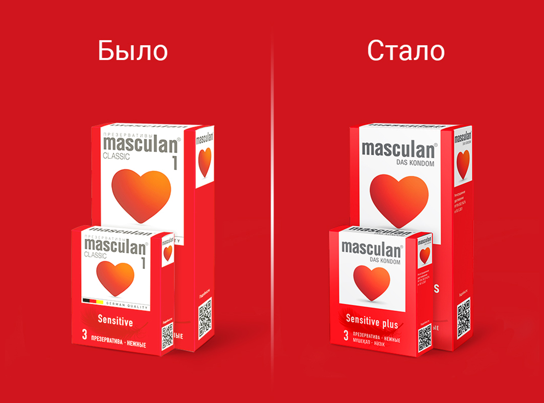 сравнение дизайна упаковки masculan Sensitive plus